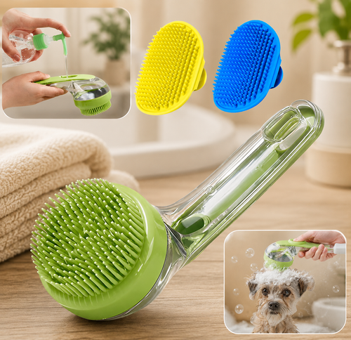 3PCS Dog Bath Brush Set with Shampoo Dispenser & Paw Washer | Pet Grooming | Pet Supplies and Food Australia |  Pet Supplies Sydney | PetNexa Australia | Shop now | Pet Grooming | Pet Supplies and Food Australia | Pet Supplies Sydney | PetNexa Australia | Shop now