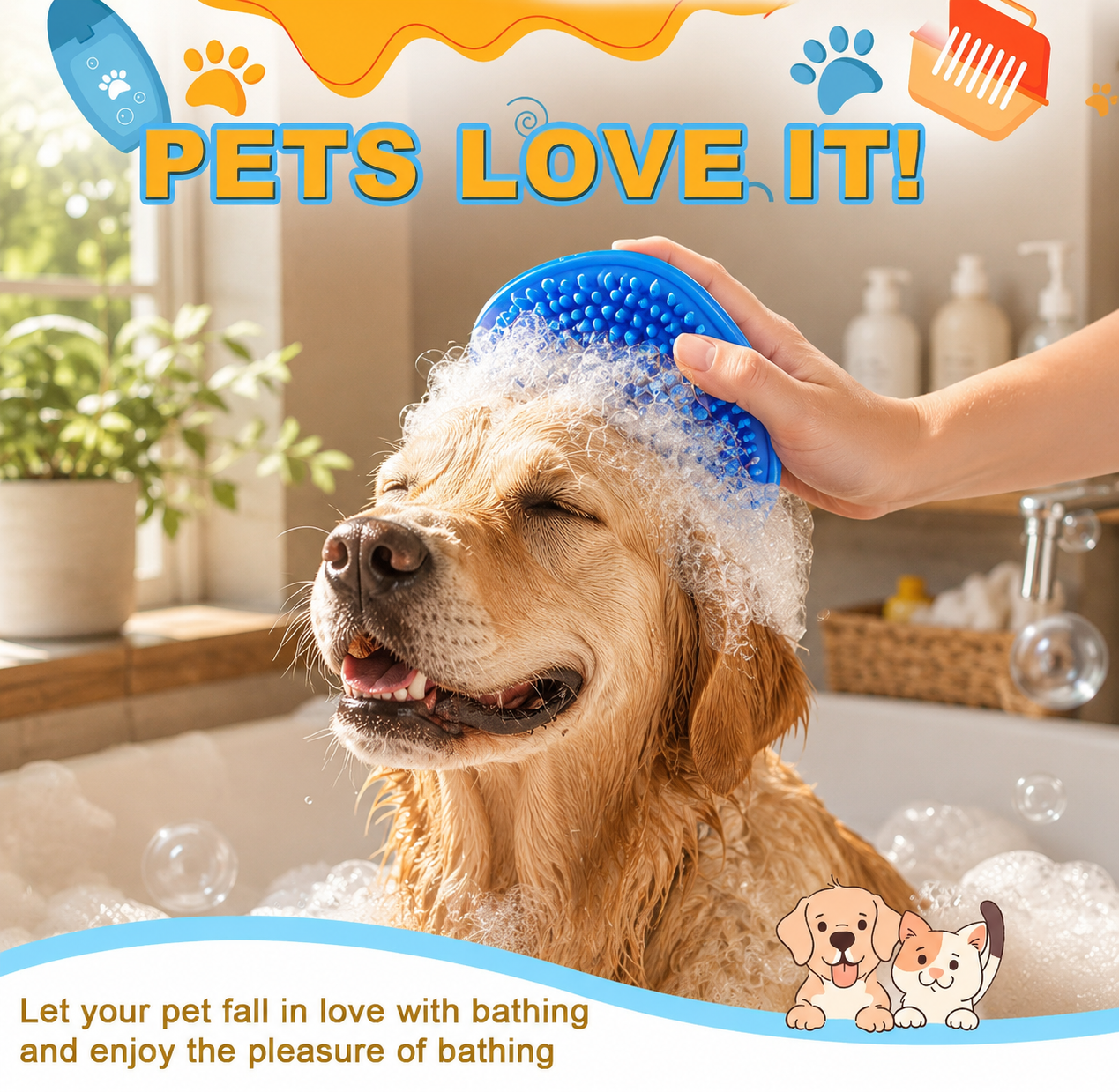 3PCS Dog Bath Brush Set with Shampoo Dispenser & Paw Washer | Pet Grooming | Pet Supplies and Food Australia |  Pet Supplies Sydney | PetNexa Australia | Shop now | Pet Grooming | Pet Supplies and Food Australia | Pet Supplies Sydney | PetNexa Australia | Shop now