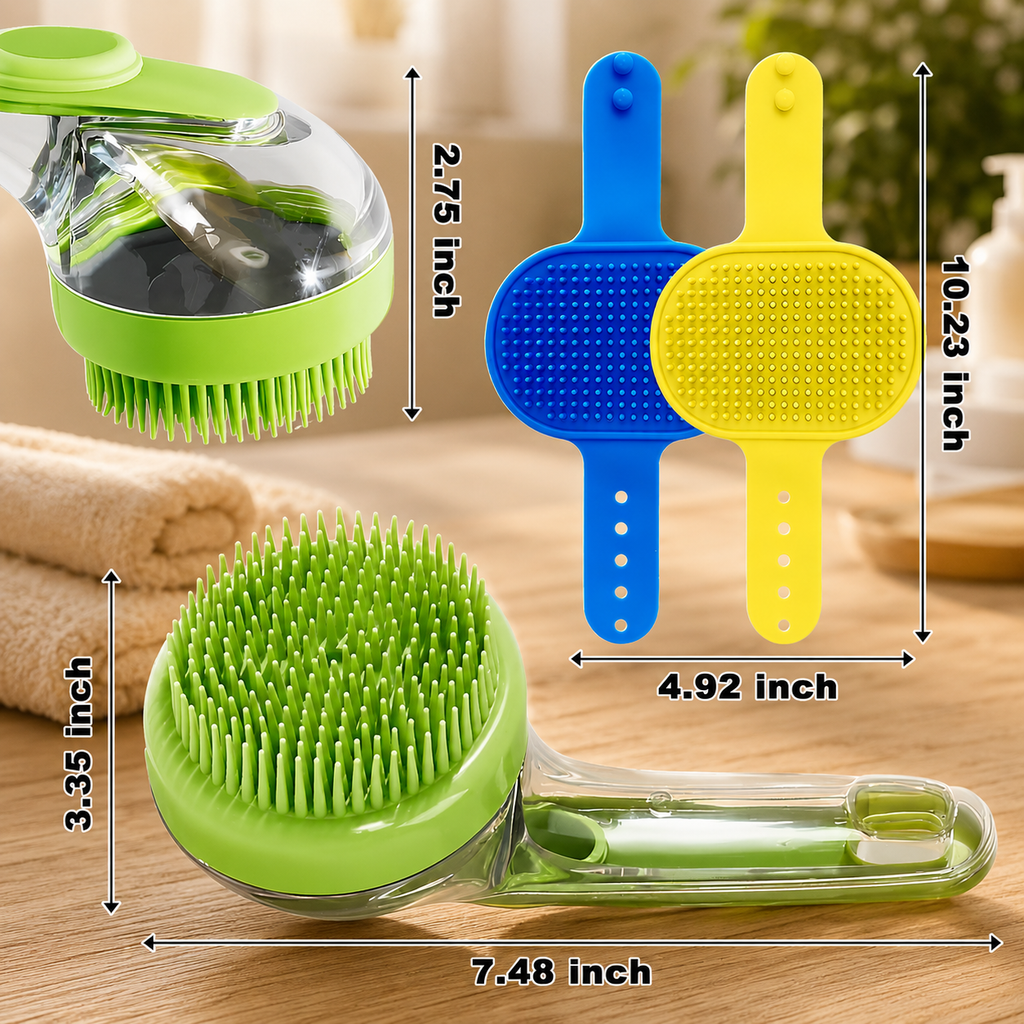 3PCS Dog Bath Brush Set with Shampoo Dispenser & Paw Washer | Pet Grooming | Pet Supplies and Food Australia |  Pet Supplies Sydney | PetNexa Australia | Shop now | Pet Grooming | Pet Supplies and Food Australia | Pet Supplies Sydney | PetNexa Australia | Shop now