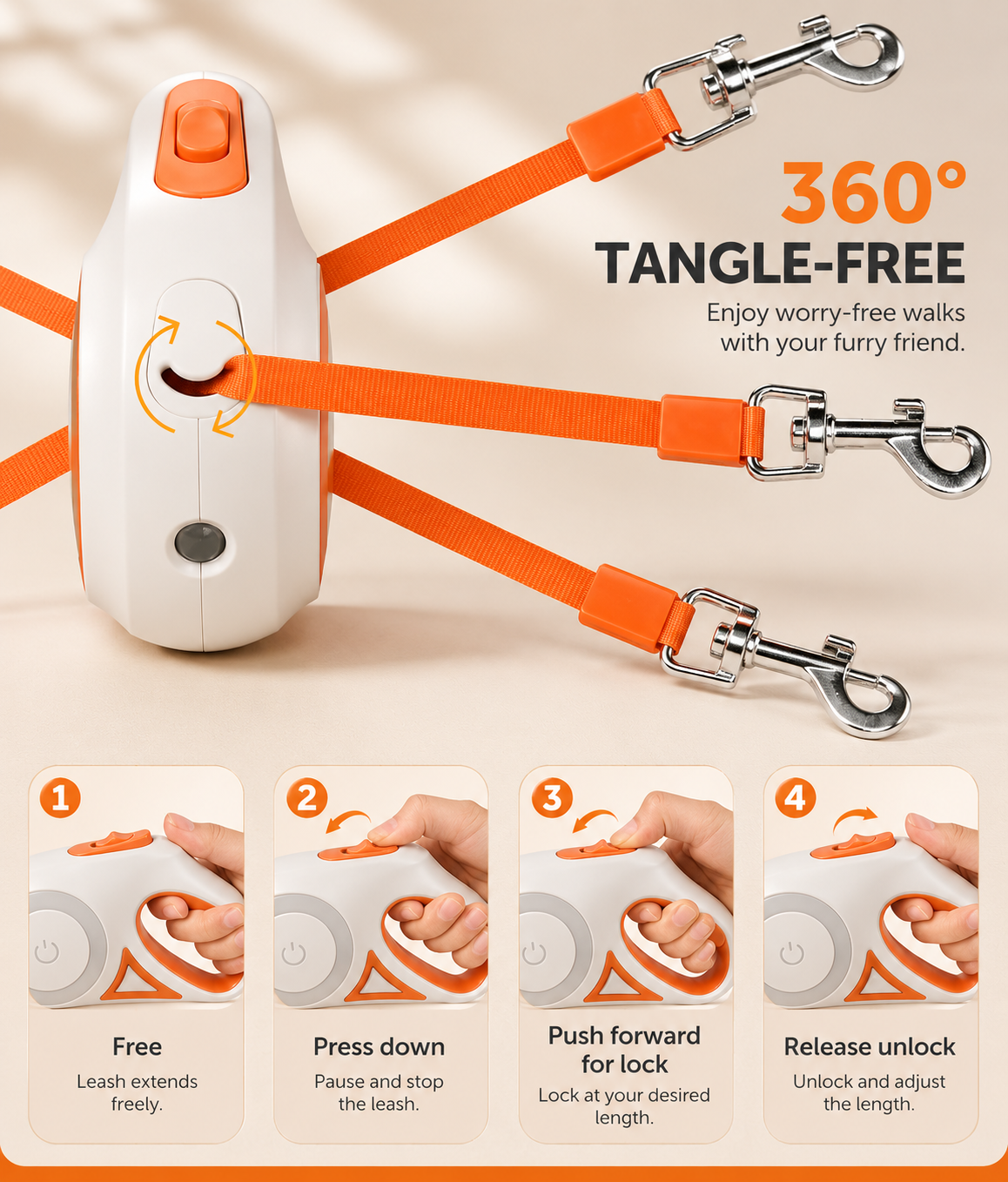 5M Retractable Dog Leash with LED Flashlight for Night Walking | Pet Grooming | Pet Supplies and Food Australia | Pet Supplies Sydney | PetNexa Australia | Shop now