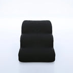 Black scalloped foam pet stairs with a breathable mesh fabric cover and white non-slip base lining. Designed with 3 gently curved steps to help small dogs and cats climb onto beds or sofas safely. | Pet Grooming | Pet Supplies and Food Australia | Pet Supplies Sydney | PetNexa Australia | Shop now