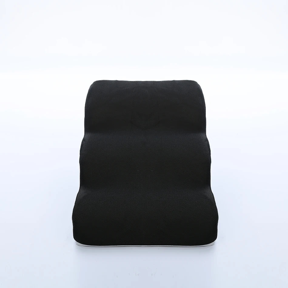 Black scalloped foam pet stairs with a breathable mesh fabric cover and white non-slip base lining. Designed with 3 gently curved steps to help small dogs and cats climb onto beds or sofas safely. | Pet Grooming | Pet Supplies and Food Australia | Pet Supplies Sydney | PetNexa Australia | Shop now