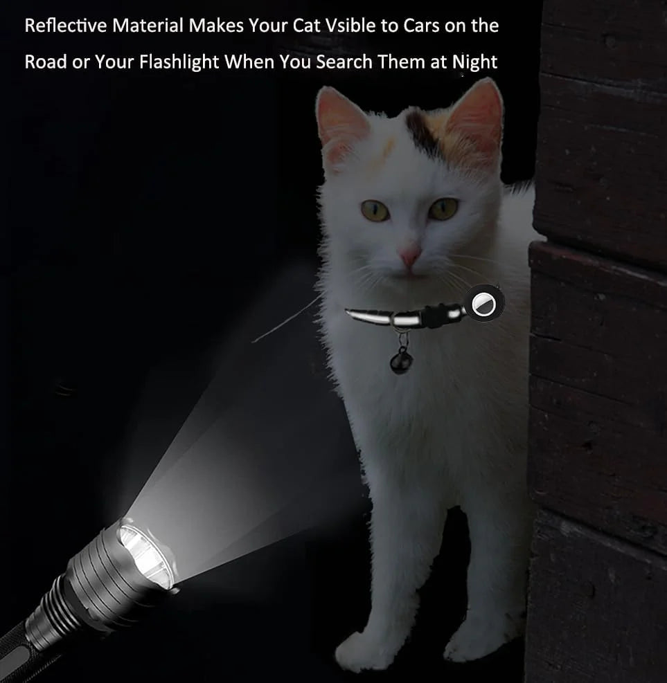 Breakaway Airtag Cat Collar with Reflective Strip, Compatible with Airtag – Lightweight and Adjustable Kitten Collar for Boy and Girl Kittens, Includes Safety Release Buckle and Bell | Pet Grooming | Pet Supplies and Food Australia | Pet Supplies Sydney | PetNexa Australia | Shop now