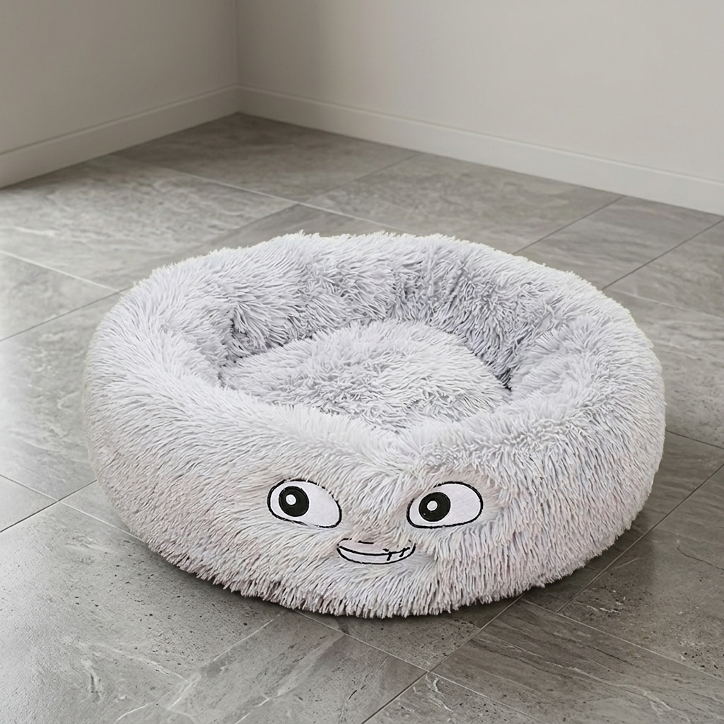 Round Plush Bed for Dogs & Cats – Calming Anti-Anxiety Pet Bed | For Cats | Pet Supplies and Food Australia | Pet Supplies Sydney | PetNexa Australia | Shop now | Pet Grooming | Pet Supplies and Food Australia | Pet Supplies Sydney | PetNexa Australia | Shop now