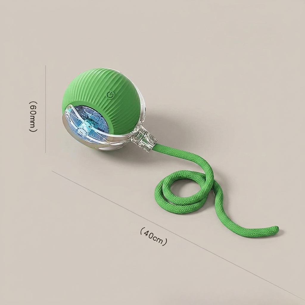 Green ball with a rope on a beige background | Pet Grooming | Pet Supplies and Food Australia | Pet Supplies Sydney | PetNexa Australia | Shop now