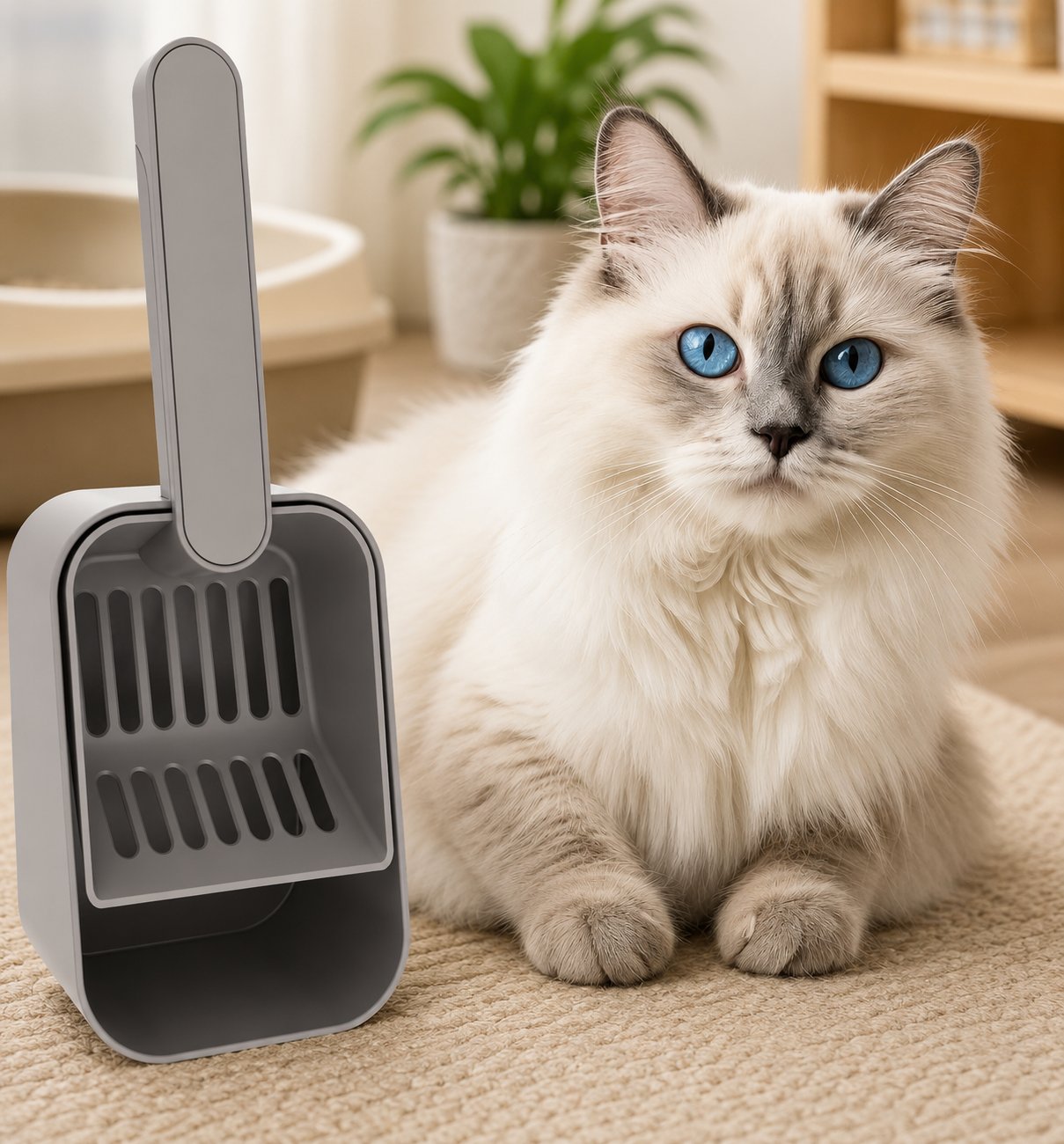 Cat Litter Scoop with Holder – Heavy Duty ABS Litter Scooper with Storage Base | For Cats | Pet Supplies and Food Australia | Pet Supplies Sydney | PetNexa Australia | Shop now