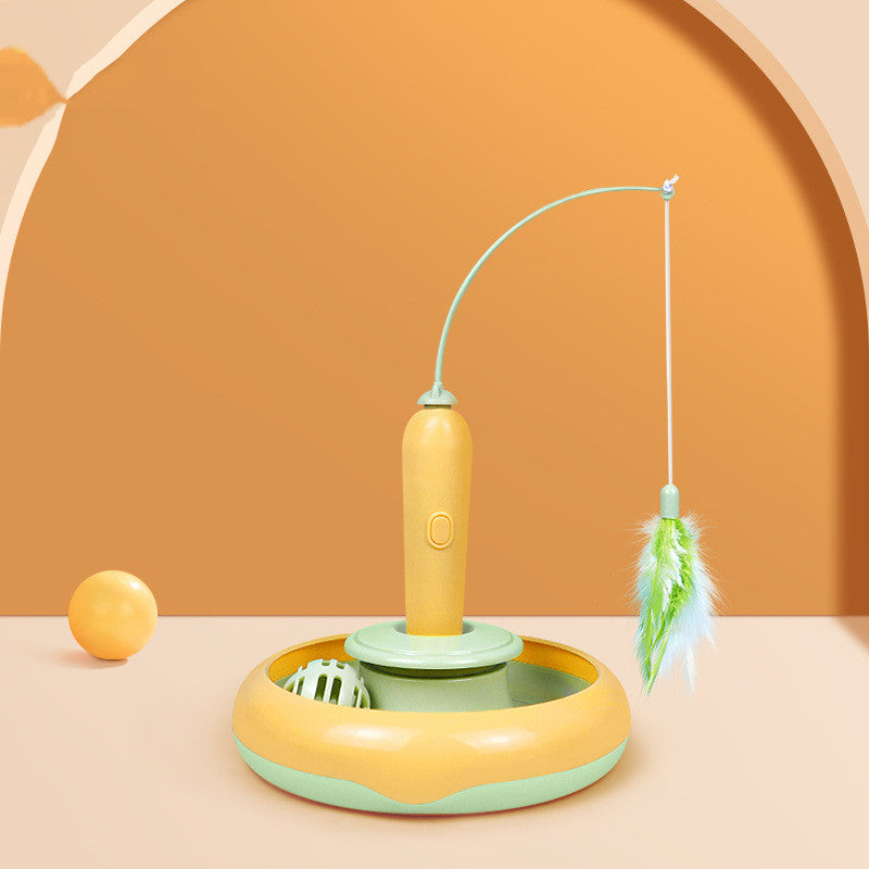 2 in 1 Pet Cat Toy with Feather for Self-Play Cat Turntable Pets Supplies Cat Toy Toys Cats Items Products | Pet Grooming | Pet Supplies and Food Australia | Pet Supplies Sydney | PetNexa Australia | Shop now