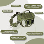 Dog Harness for Large Dogs Heavy Duty, Tactical No Pull Dog Harness with Molle System, Easy on and off Service Dog Vest, Breathable Padded, Adjustable Reflective Pet Vest for Walking Hiking Training | Pet Grooming | Pet Supplies and Food Australia | Pet Supplies Sydney | PetNexa Australia | Shop now