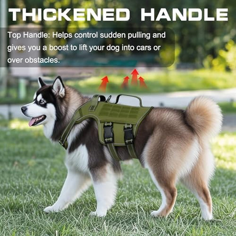 Dog Harness for Large Dogs Heavy Duty, Tactical No Pull Dog Harness with Molle System, Easy on and off Service Dog Vest, Breathable Padded, Adjustable Reflective Pet Vest for Walking Hiking Training | Pet Grooming | Pet Supplies and Food Australia | Pet Supplies Sydney | PetNexa Australia | Shop now
