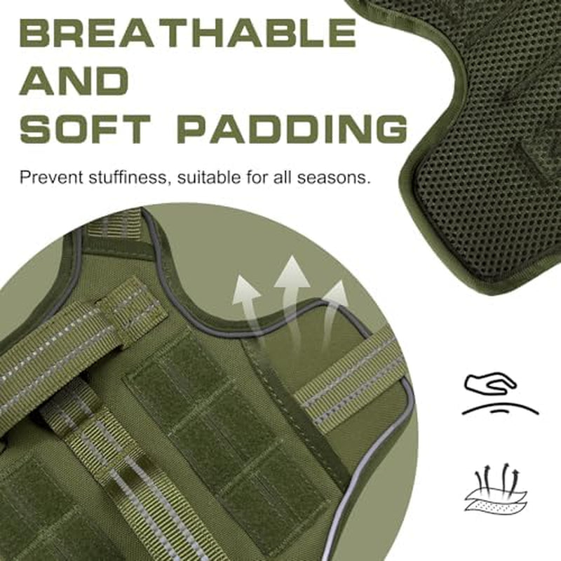 Dog Harness for Large Dogs Heavy Duty, Tactical No Pull Dog Harness with Molle System, Easy on and off Service Dog Vest, Breathable Padded, Adjustable Reflective Pet Vest for Walking Hiking Training | Pet Grooming | Pet Supplies and Food Australia | Pet Supplies Sydney | PetNexa Australia | Shop now