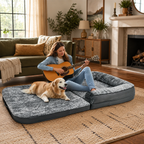 Human Size Giant Dog Bed | Orthopedic Foldable Plush Pet Bed