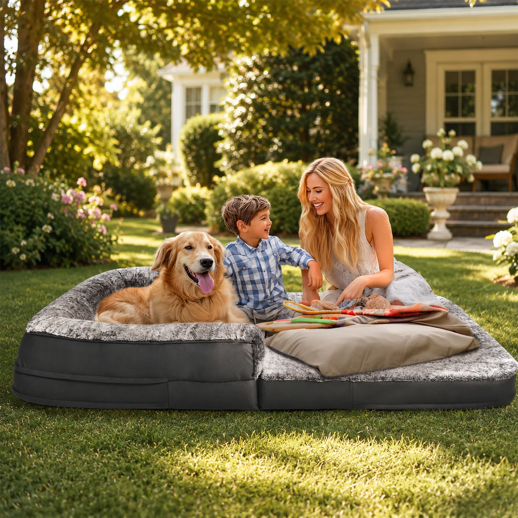 Human-Size Giant Dog Bed Foldable Calming Pet Dog Bed Plush Cover Orthopedic | Pet Grooming | Pet Supplies and Food Australia |  Pet Supplies Sydney | PetNexa Australia | Shop now | Pet Grooming | Pet Supplies and Food Australia | Pet Supplies Sydney | PetNexa Australia | Shop now