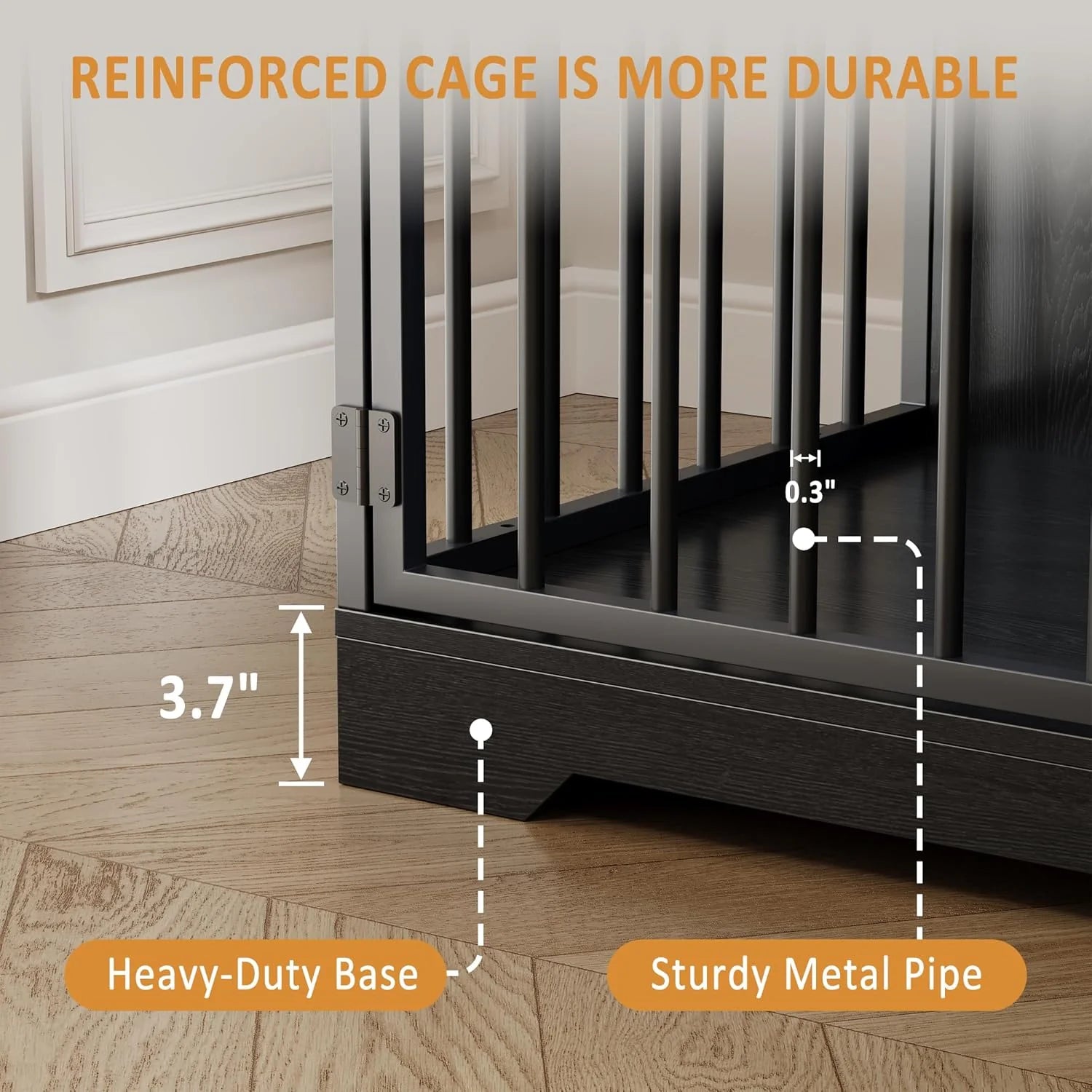 Dog crate with reinforced cage design, highlighting heavy-duty base and sturdy metal pipe features. | Pet Grooming | Pet Supplies and Food Australia | Pet Supplies Sydney | PetNexa Australia | Shop now