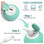 Instructions for USB charging a device with a green silicone cover and Type-C cable. | Pet Grooming | Pet Supplies and Food Australia | Pet Supplies Sydney | PetNexa Australia | Shop now