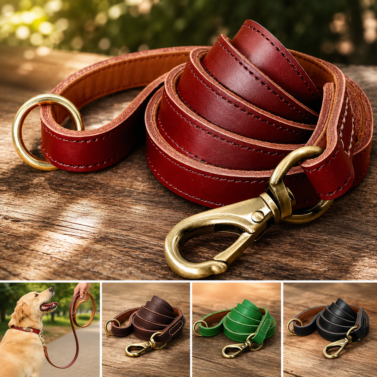 Real Leather Dog Leash Durable Medium Large Dog Lead Genuine Leather Walking Pet Leads Leash for Dogs German Shepherd Pitbull | For Dogs | Pet Supplies and Food Australia | Pet Supplies Sydney | PetNexa Australia | Shop now