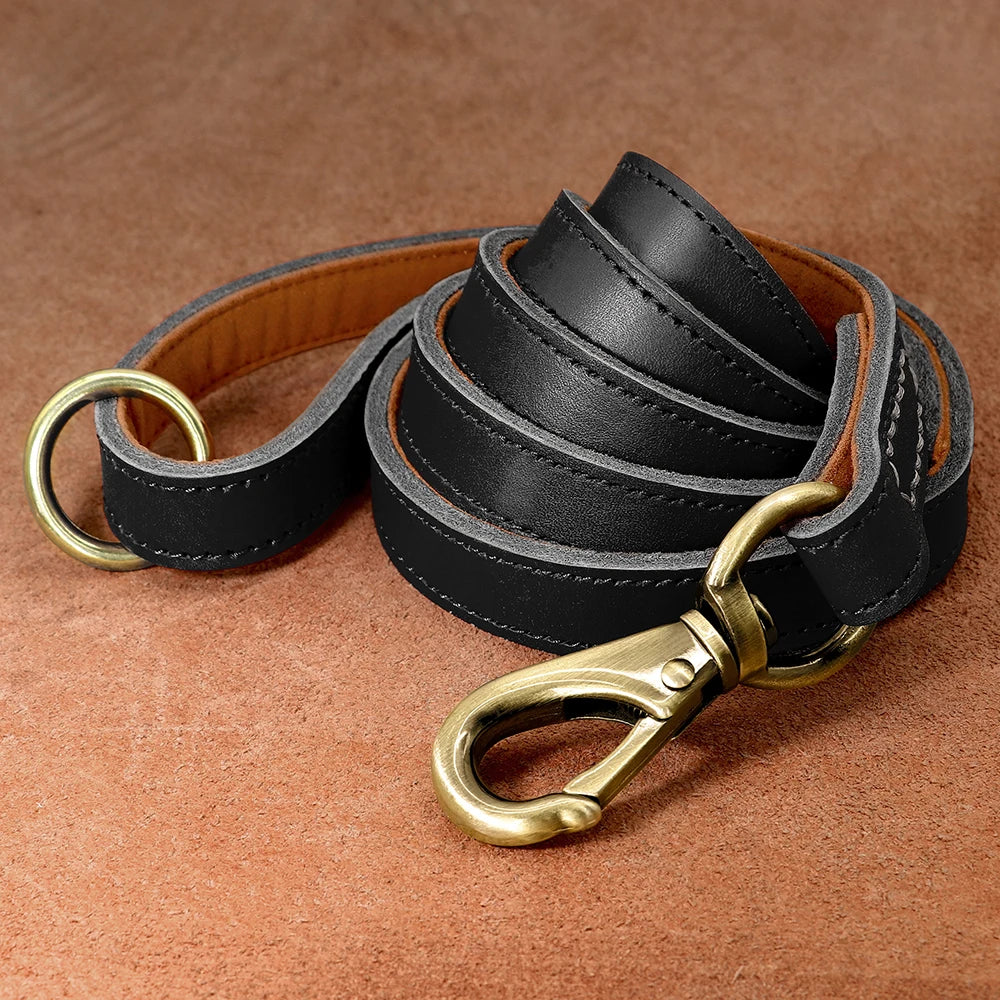 Real Leather Dog Leash Durable Medium Large Dog Lead Genuine Leather Walking Pet Leads Leash for Dogs German Shepherd Pitbull | Pet Grooming | Pet Supplies and Food Australia | Pet Supplies Sydney | PetNexa Australia | Shop now