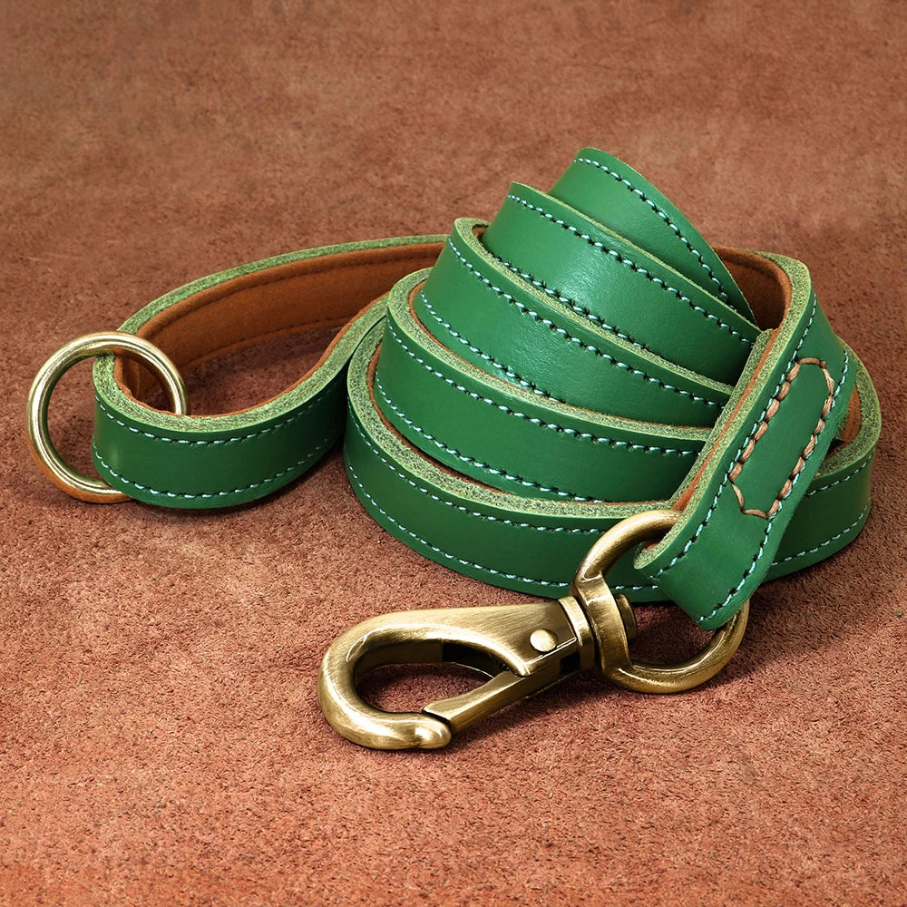 Real Leather Dog Leash Durable Medium Large Dog Lead Genuine Leather Walking Pet Leads Leash for Dogs German Shepherd Pitbull | Pet Grooming | Pet Supplies and Food Australia | Pet Supplies Sydney | PetNexa Australia | Shop now