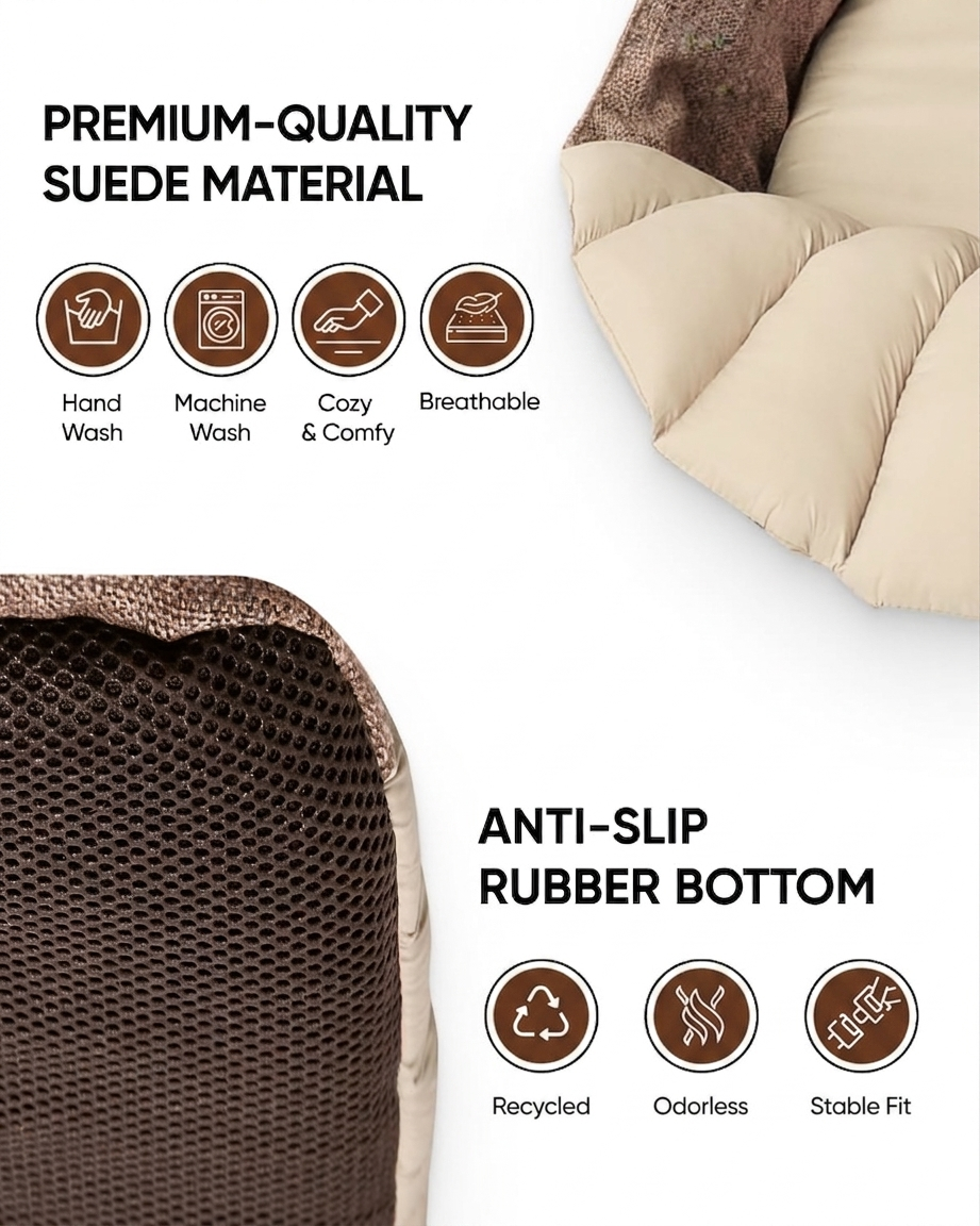 Product with premium-quality suede material and anti-slip rubber bottom features. | Pet Grooming | Pet Supplies and Food Australia | Pet Supplies Sydney | PetNexa Australia | Shop now