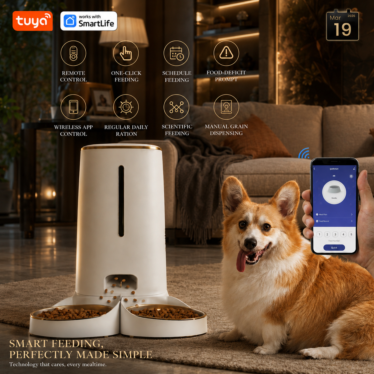 Smart Automatic Cat Feeder for 2 Cats – 4L Dual Bowl Food Dispenser | Pet Grooming | Pet Supplies and Food Australia | Pet Supplies Sydney | PetNexa Australia | Shop now