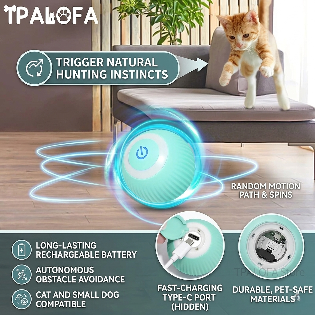 Smart Cat Toys Electric Ball | For Cats | Pet Supplies and Food Australia | Pet Supplies Sydney | PetNexa Australia | Shop now