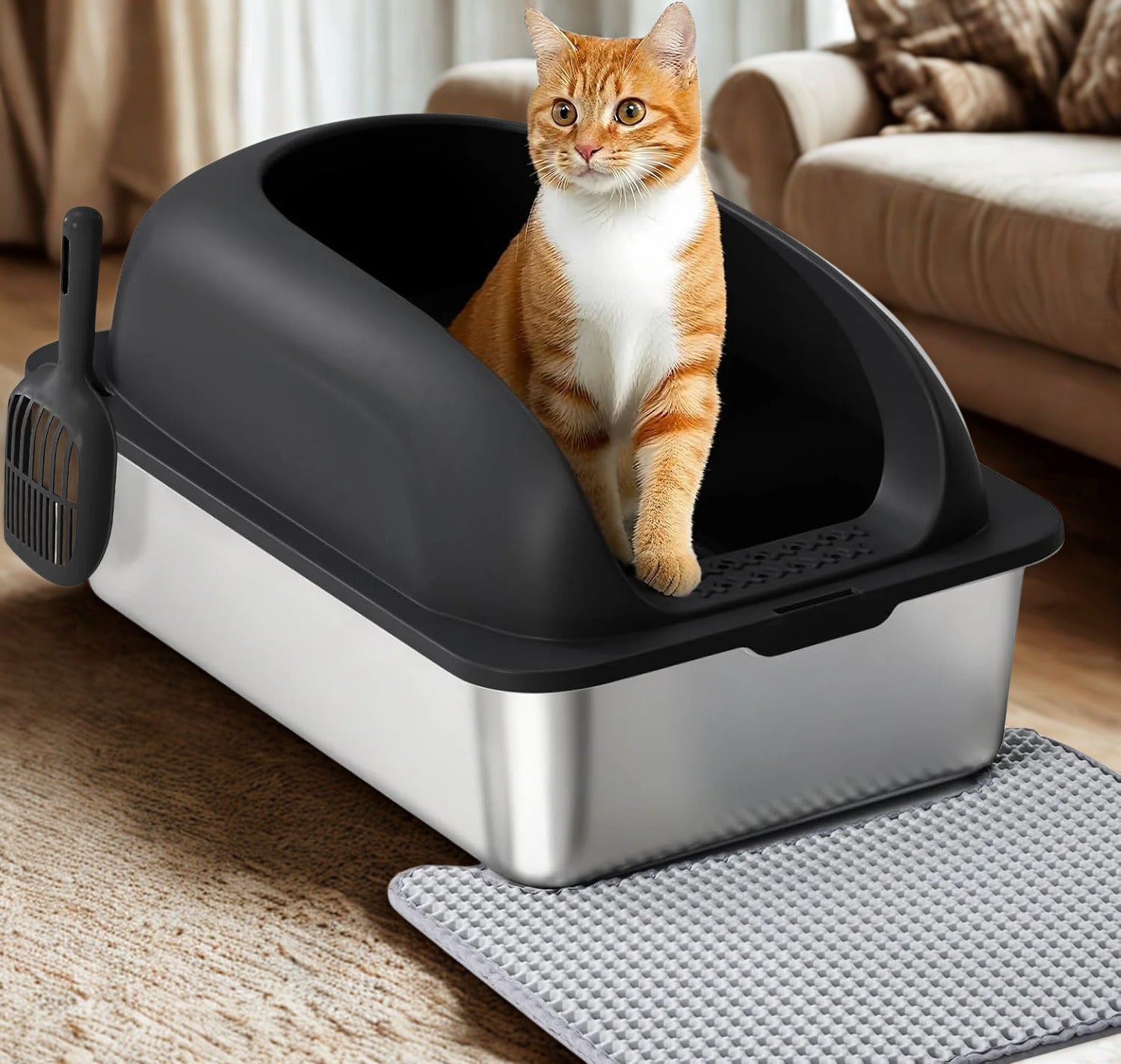 Stainless Steel Cat Litter Box with Lid | For Cats | Pet Supplies and Food Australia | Pet Supplies Sydney | PetNexa Australia | Shop now