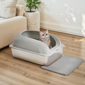 Stainless Steel Cat Litter Box with Lid, Large Cat Litter Box for Big Cats, High Wall Sides, Anti-Urine Leakage, Easy Cleaning, Scoop and Mat Included,Light Grey | Pet Grooming | Pet Supplies and Food Australia | Pet Supplies Sydney | PetNexa Australia | Shop now