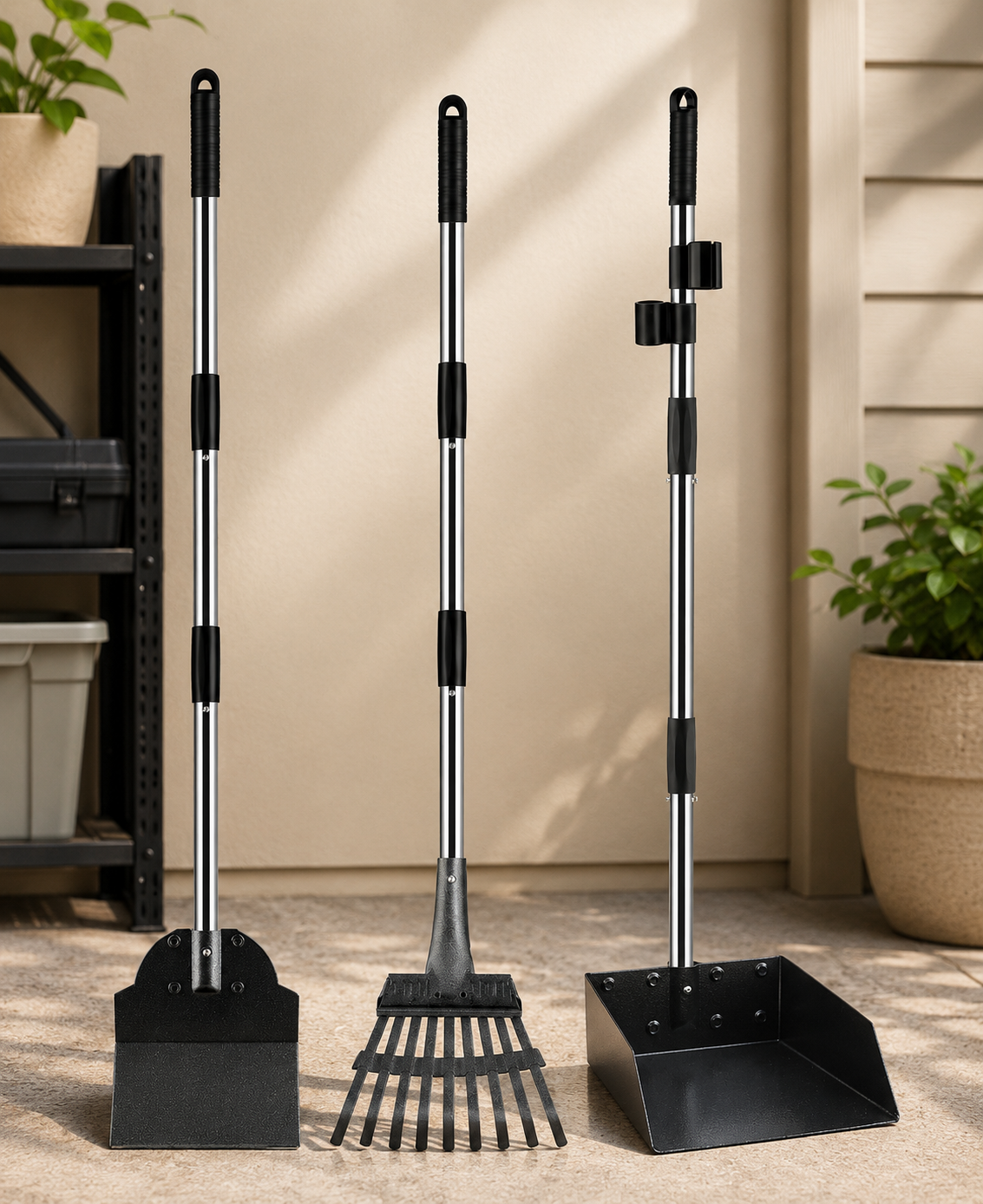 Ultimate Dog Pooper Scooper Set - Long Handle Stainless Steel