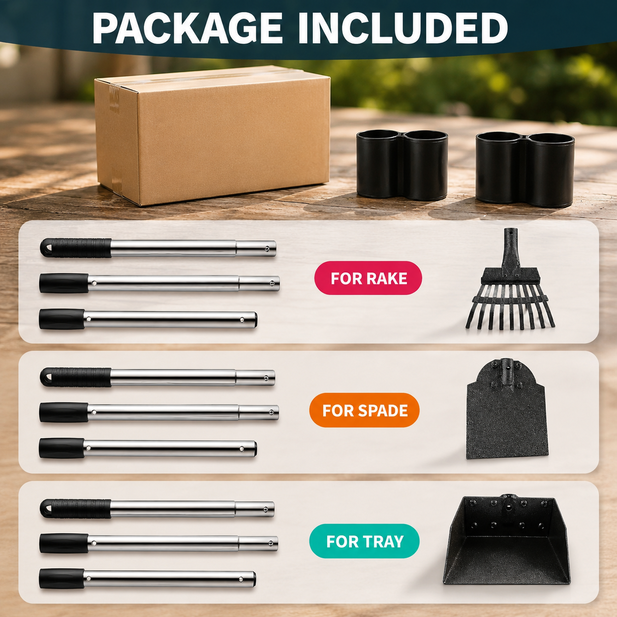 Pooper Scooper, Long Handle Dog Pooper Scooper, Heavy Duty Stainless Steel Rake with Tray & Spade Set for Pet Waste Removal, for Grass, Dirt or Gravel | Pet Grooming | Pet Supplies and Food Australia | Pet Supplies Sydney | PetNexa Australia | Shop now