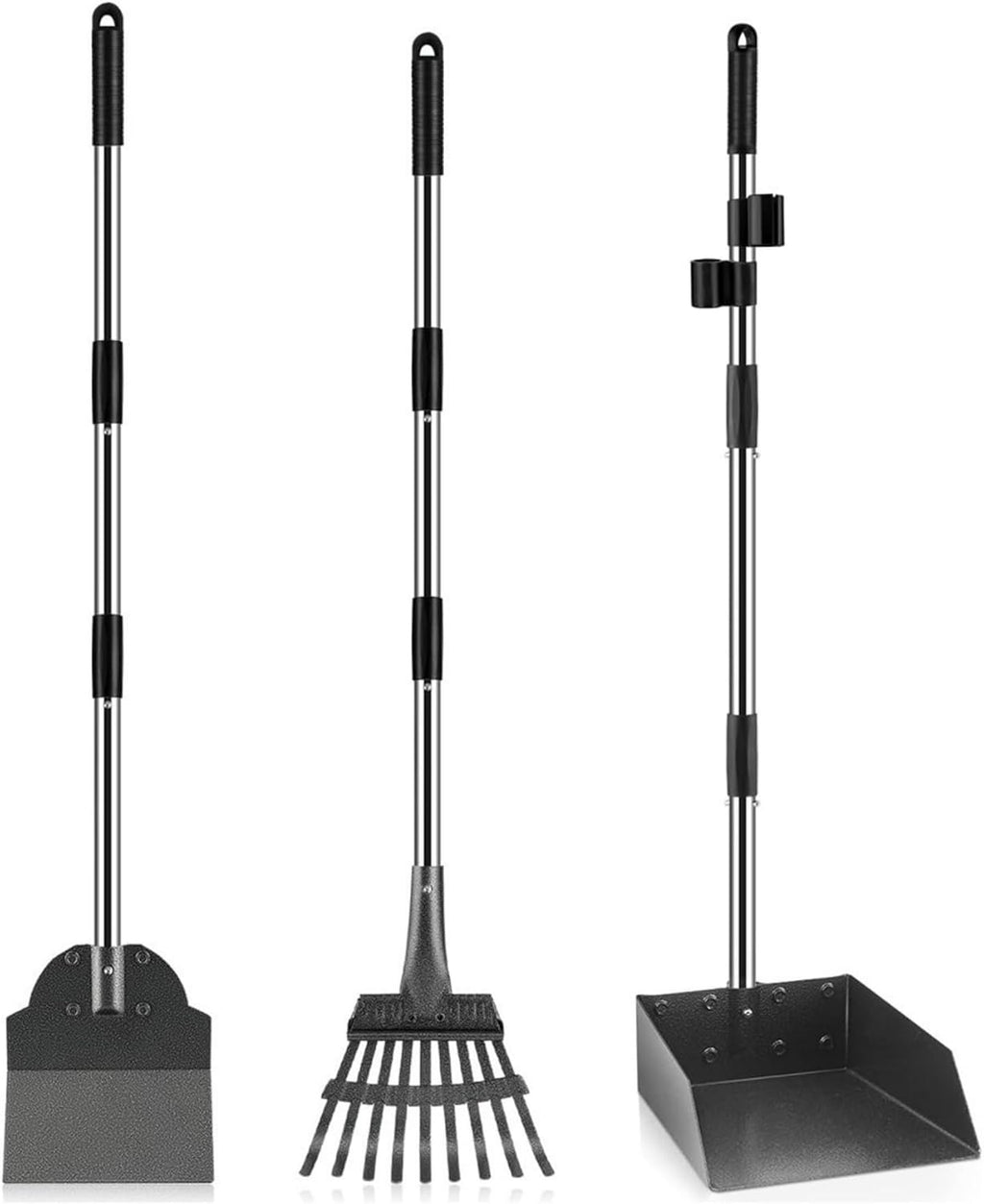 Pooper Scooper, Long Handle Dog Pooper Scooper, Heavy Duty Stainless Steel Rake with Tray & Spade Set for Pet Waste Removal, for Grass, Dirt or Gravel | Pet Grooming | Pet Supplies and Food Australia | Pet Supplies Sydney | PetNexa Australia | Shop now