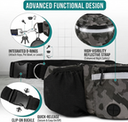 Camouflage waist bag with features highlighted on a white background | Pet Grooming | Pet Supplies and Food Australia | Pet Supplies Sydney | PetNexa Australia | Shop now