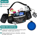 Fanny pack with pet accessories including a pet bowl, toys, and phone case on a white background. | Pet Grooming | Pet Supplies and Food Australia | Pet Supplies Sydney | PetNexa Australia | Shop now