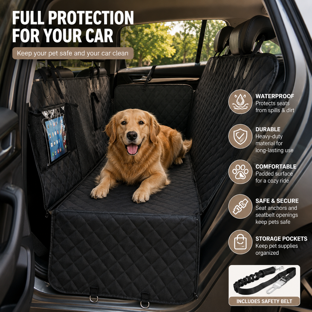 XL Waterproof Dog Car Seat Cover with Mesh Window & Hammock Design | For Dogs | Pet Supplies and Food Australia | Pet Supplies Sydney | PetNexa Australia | Shop now