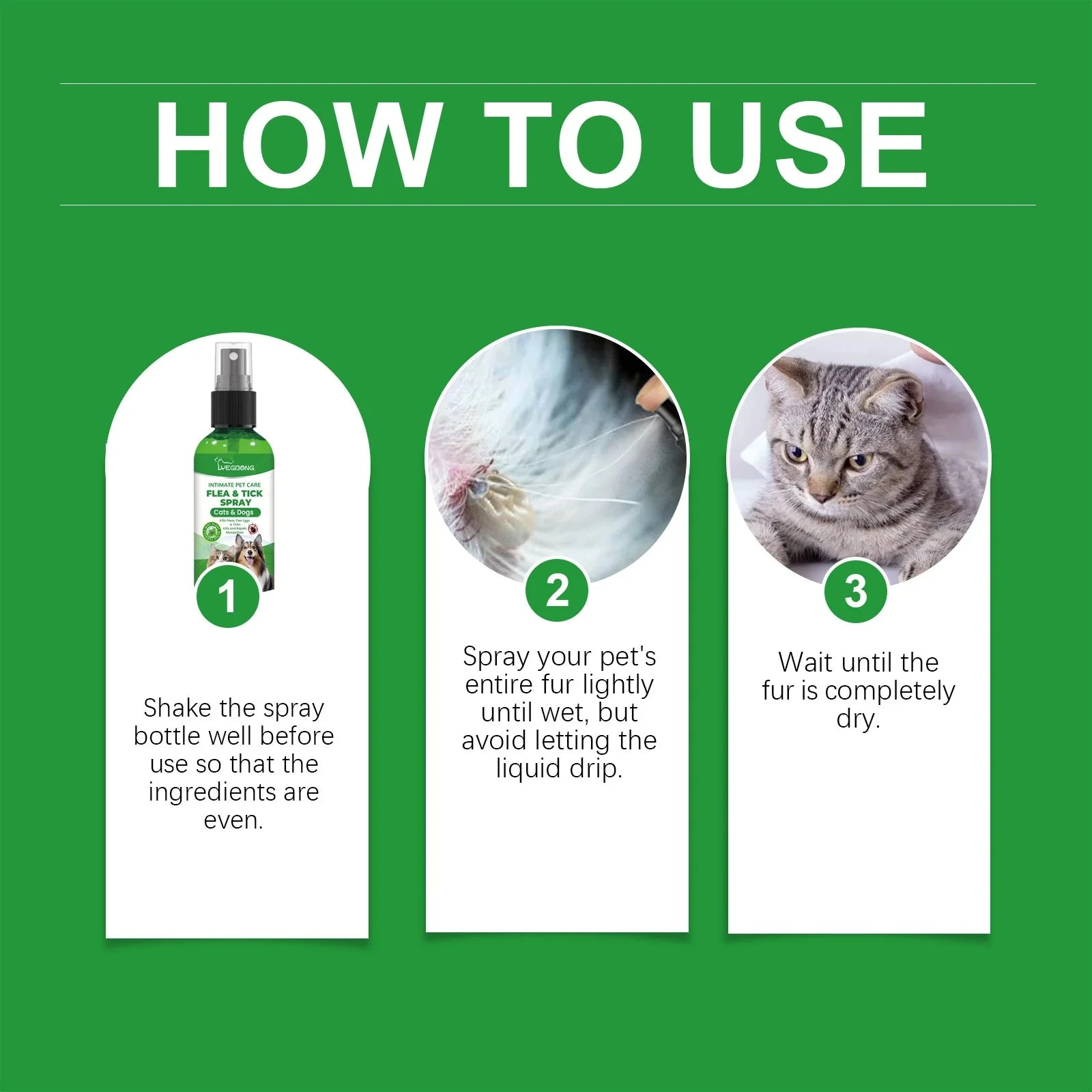 Yegbong Pet Insect Repellent Spray Daily Cleaning Dirts Promote Pet Skin Health anti Mite Flea Relief Discomfort Pet Care Spray | Pet Grooming | Pet Supplies and Food Australia | Pet Supplies Sydney | PetNexa Australia | Shop now